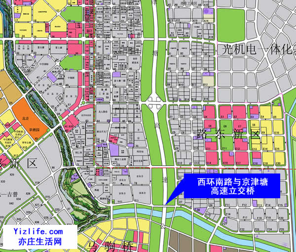 开发区西环南路跨越京津塘高速 示意图图片